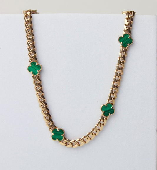 Cadena estilo Van Cleef Esmeralda