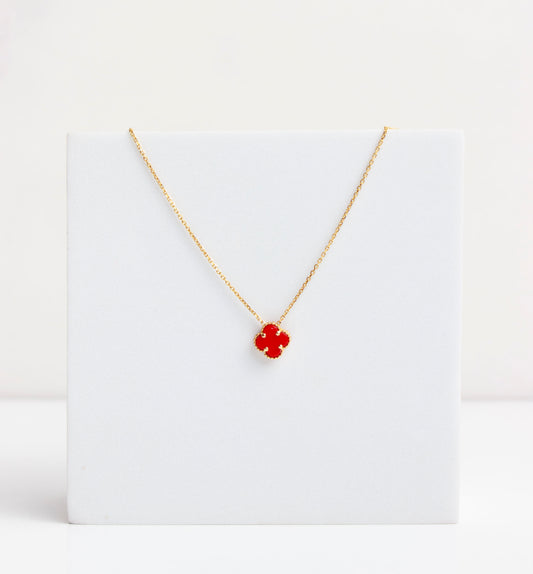 Collar tipo Van Cleef Rojo