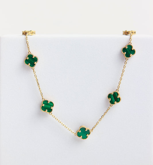 Collar Flores Verdes