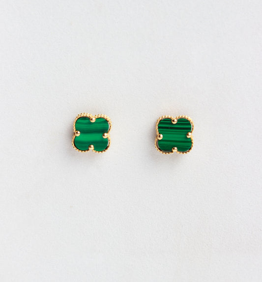 Aretes Estilo Van Cleef Verde