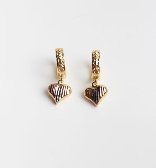 Arracadas Heart Charm