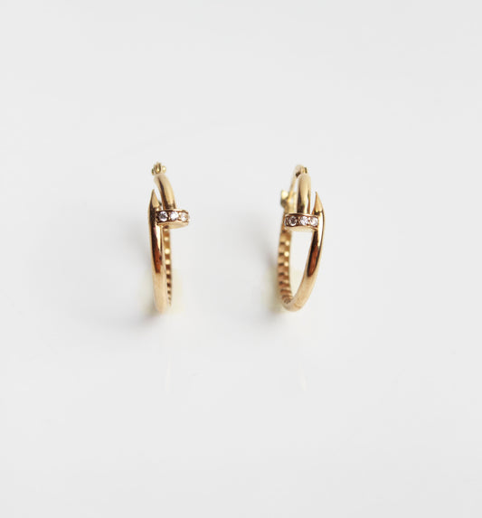 Aretes Clavo de Oro