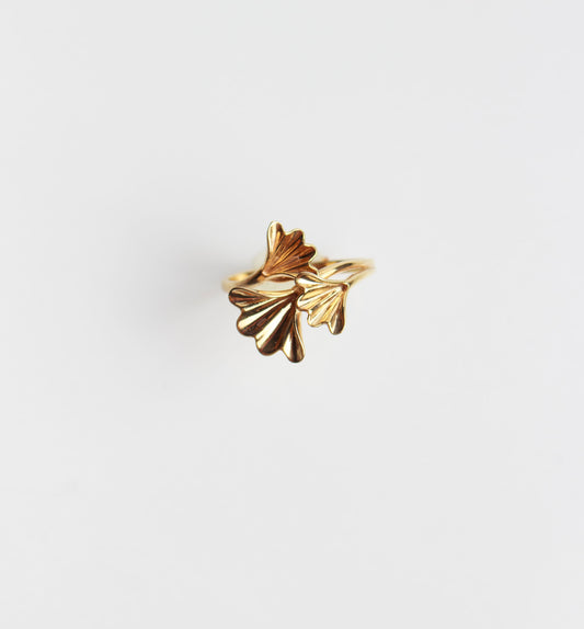 Anillo Ginkgo Dorado